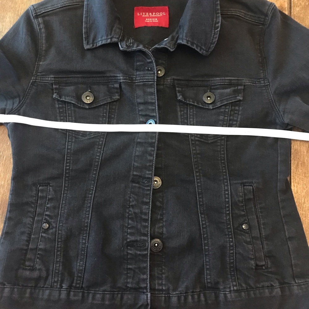 Liverpool Jean Jacket (black); size M